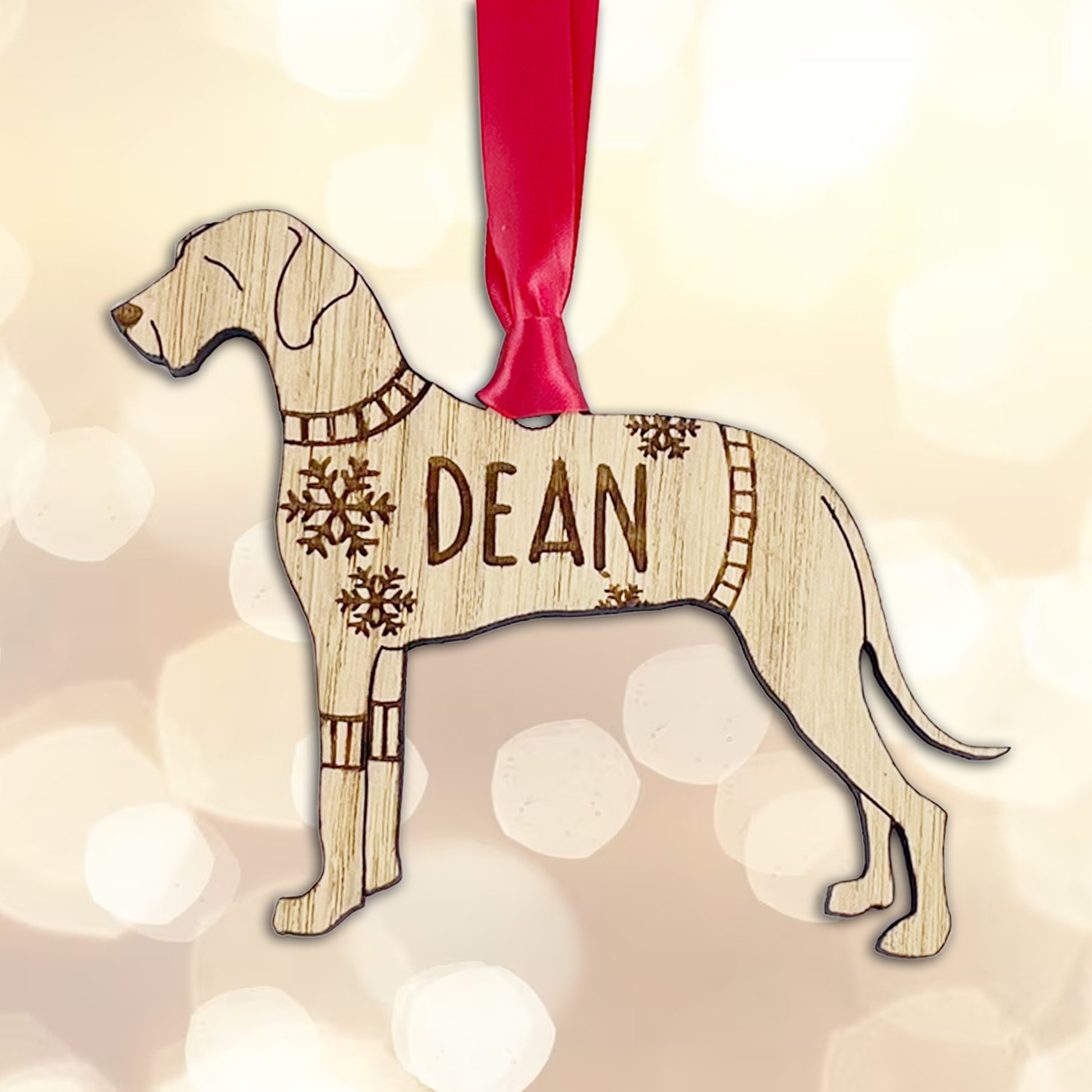 Wooden Dog Bauble JUMPER: Great Dane