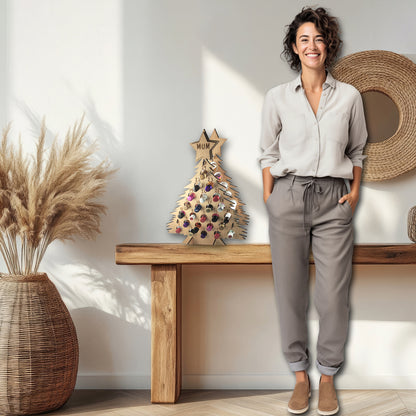 Personalised Advent Calendar Miniature Bottles Christmas Countdown Reusable - Add your Name DIY Make Your Own