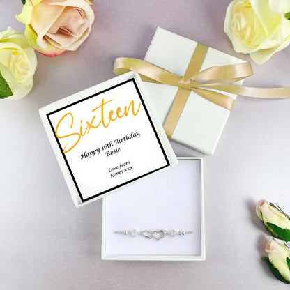 Personalised Birthday Bracelet Box 16th, 18th, 21st, 30th, 40th, 50th