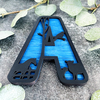Personalised Wooden Safari Bedroom Wall Letter Decoration - Wall Letter Sign - Nursery Decor - Kids Bedroom