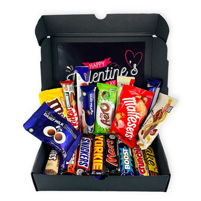 Luxury Valentines Day Chocolate Hamper Gift - 20 FULL SIZE Chocolate Bars  - Chocolate Gift - Valentines Box