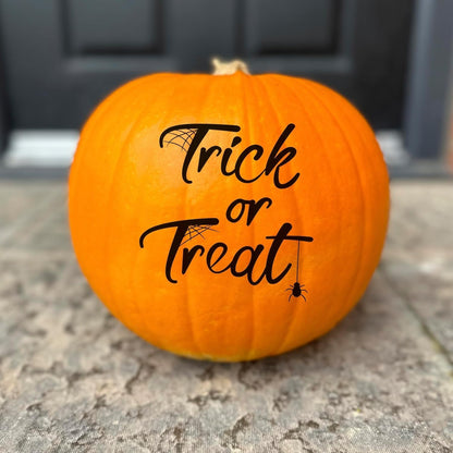 3 Pack Pumpkin Halloween Vinyl Stickers - Boo, Trick or Treat, Happy Halloween