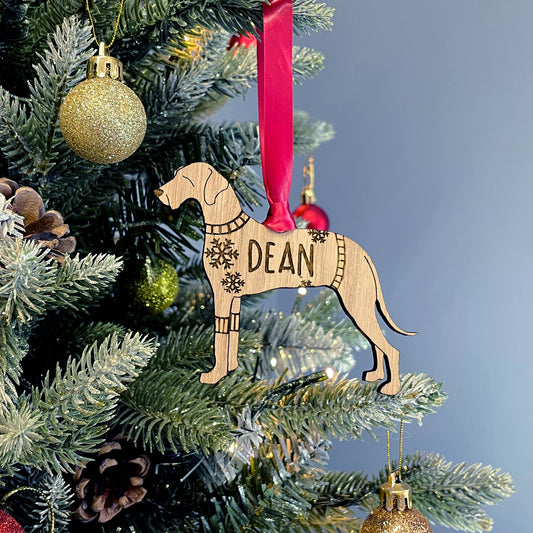 Wooden Dog Bauble JUMPER: Great Dane