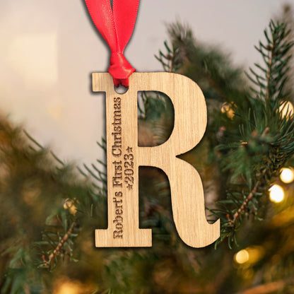 Personalised Name's First Christmas Tree Decoration