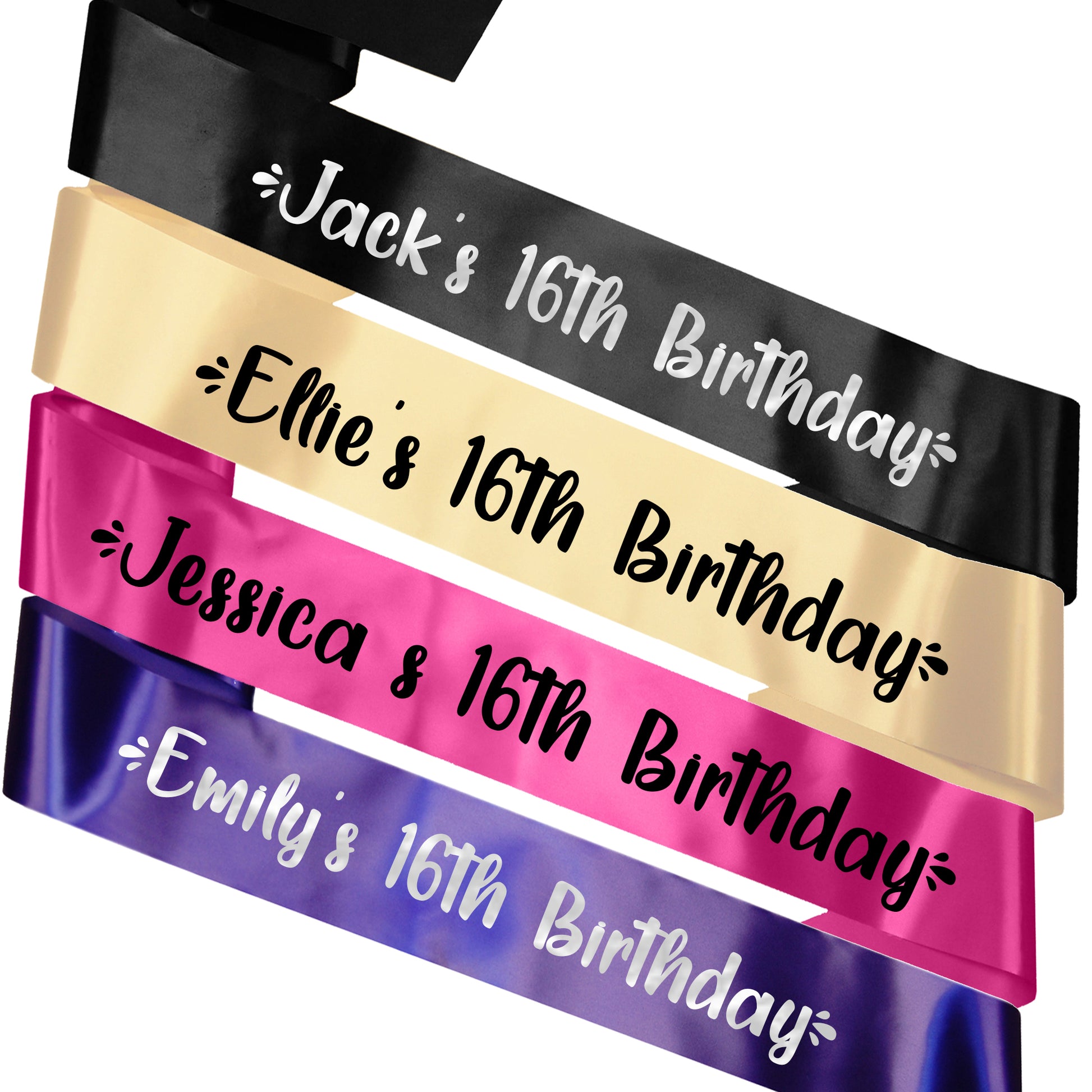 Personalised Name's 16th Birthday Sash & Banners