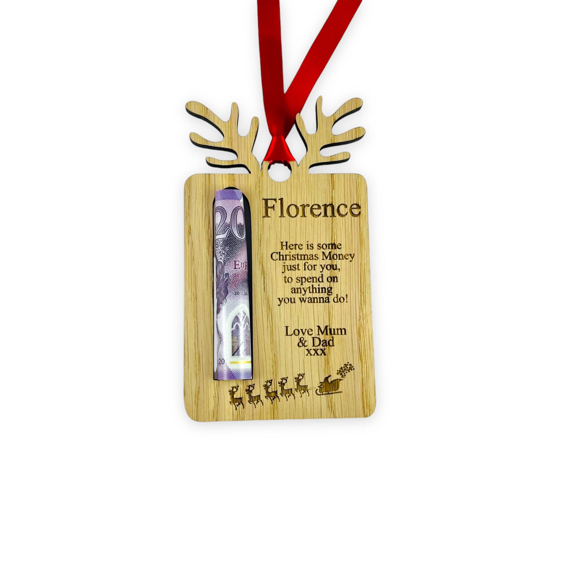Personalised Money Bauble - Gift for Children - Christmas Gift - Money Card 