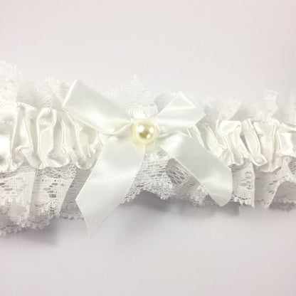 Plain Ivory Off White Bridal Garter - Wedding Garter Gift for the Bride to Be - Wedding Ideas Presents Wedding Day Hen Party Engagement