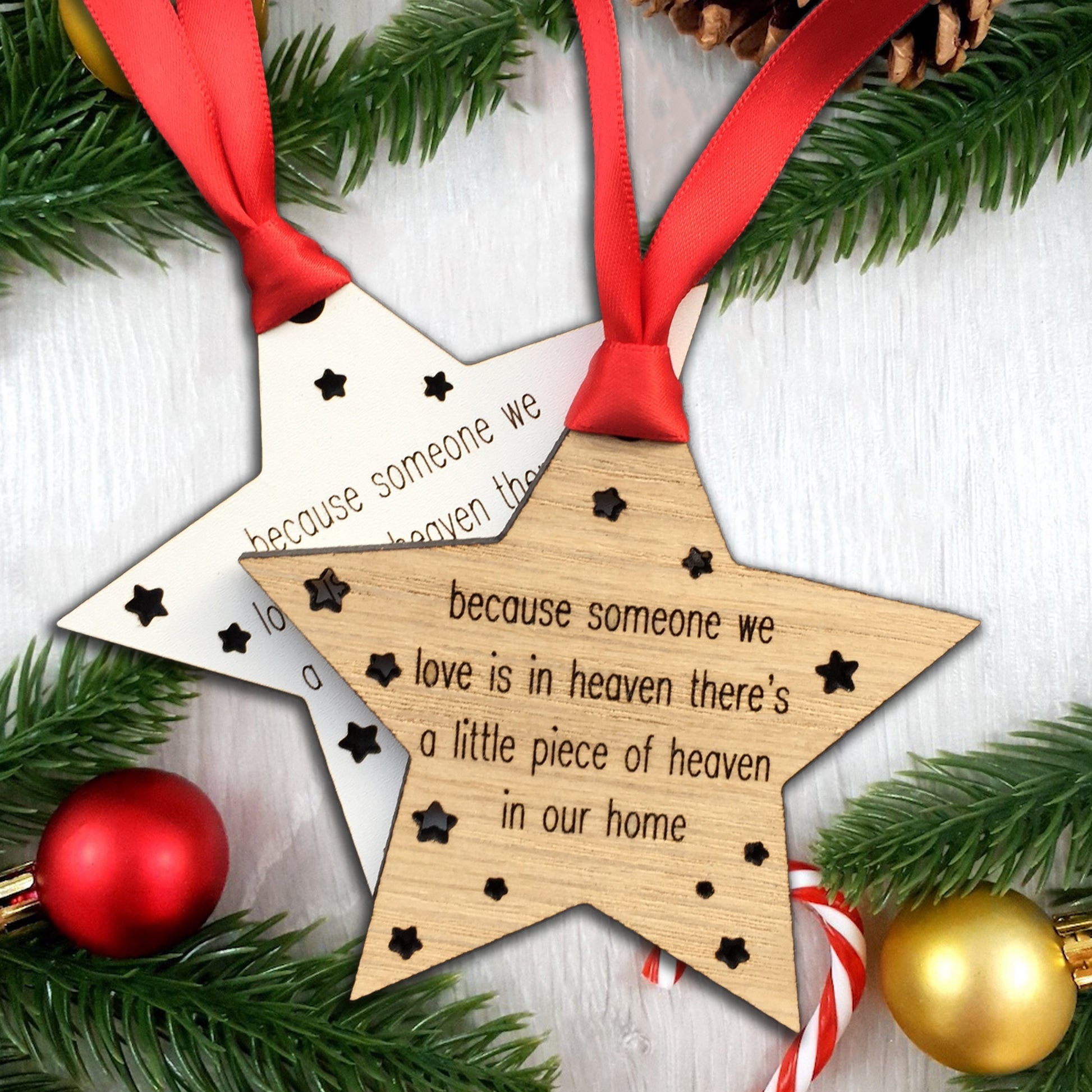 Heaven Star Bauble - Wooden Christmas Tree Decoration