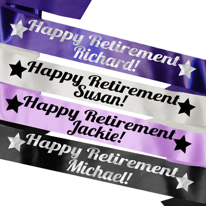 Personalised Happy Retirement / [Name]! Sash