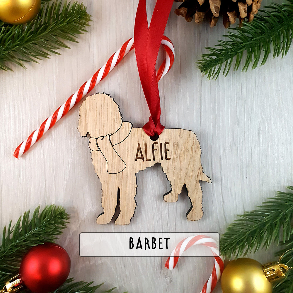 Personalised Dog Christmas Tree Decoration - Over 80+ Breeds!