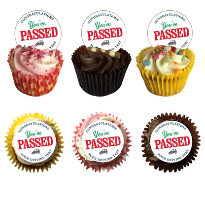 Congratulations You've Passed Your Driving Test Cupcake Toppers