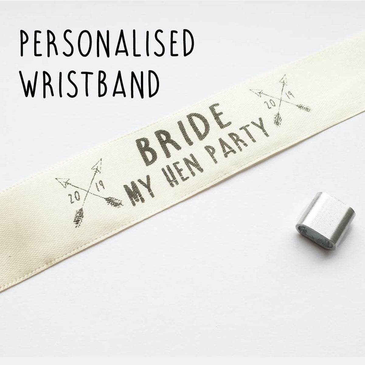 1 x Wristband - Ivory - Bride 