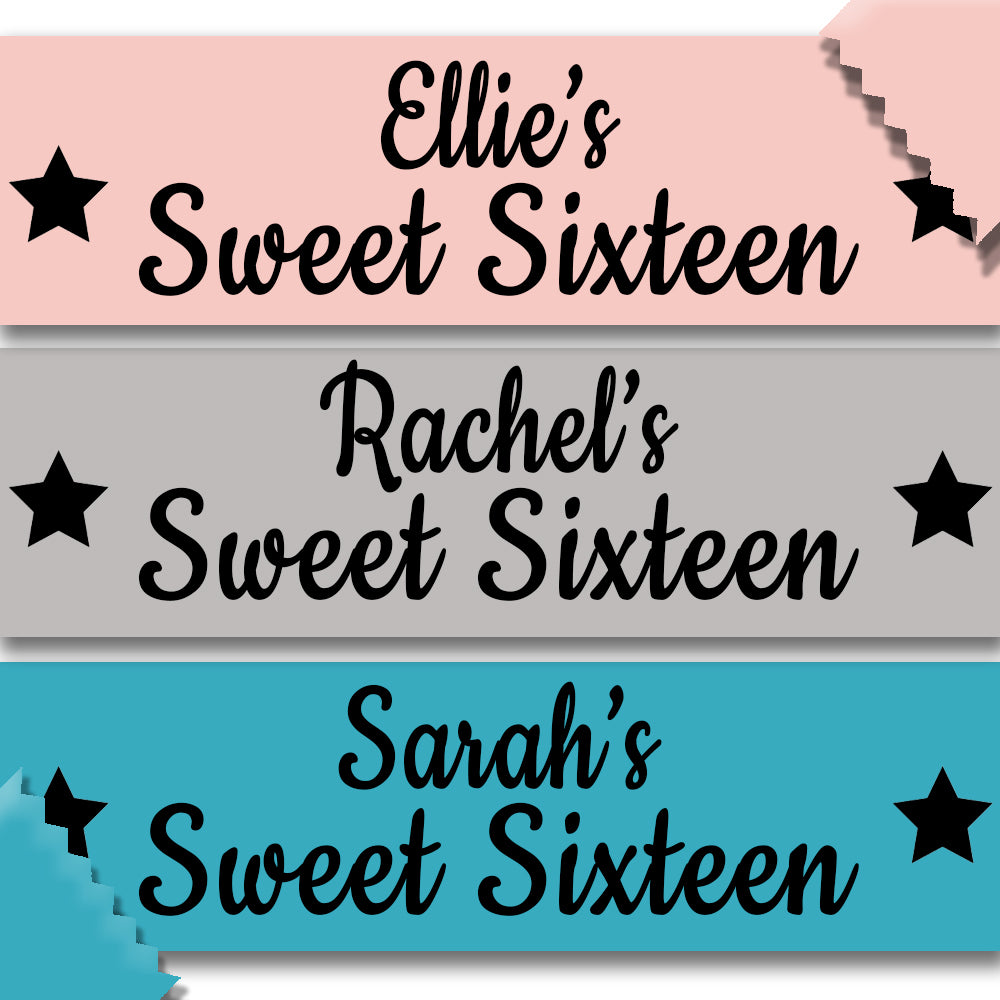 Personalised Sweet Sixteen Banner