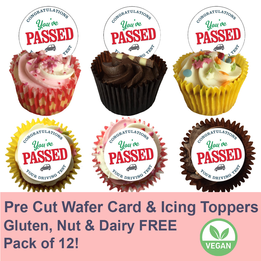 Congratulations You've Passed Your Driving Test Cupcake Toppers
