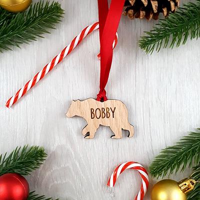 Personalised Polar Bear (Small) Christmas Tree Decoration