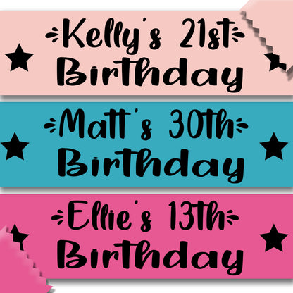 Personalised Name & Age Birthday Banner
