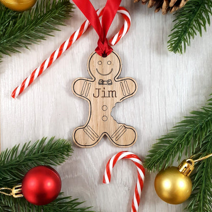 Personalised Gingerbread Man / Woman Christmas Tree Decoration