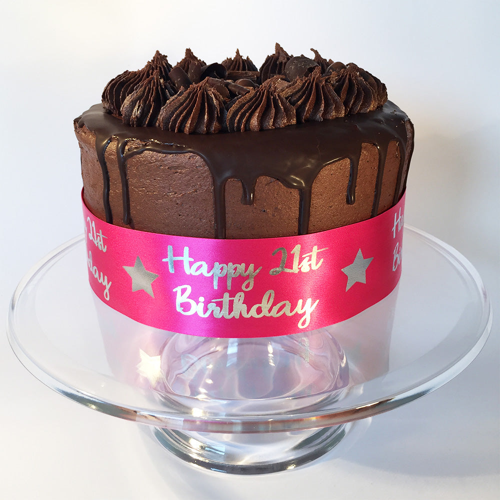 Personalised Cake Ribbon - Happy Birthday Age