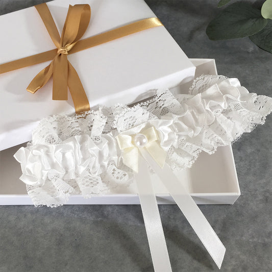 Basic Garter - Ivory & Gold