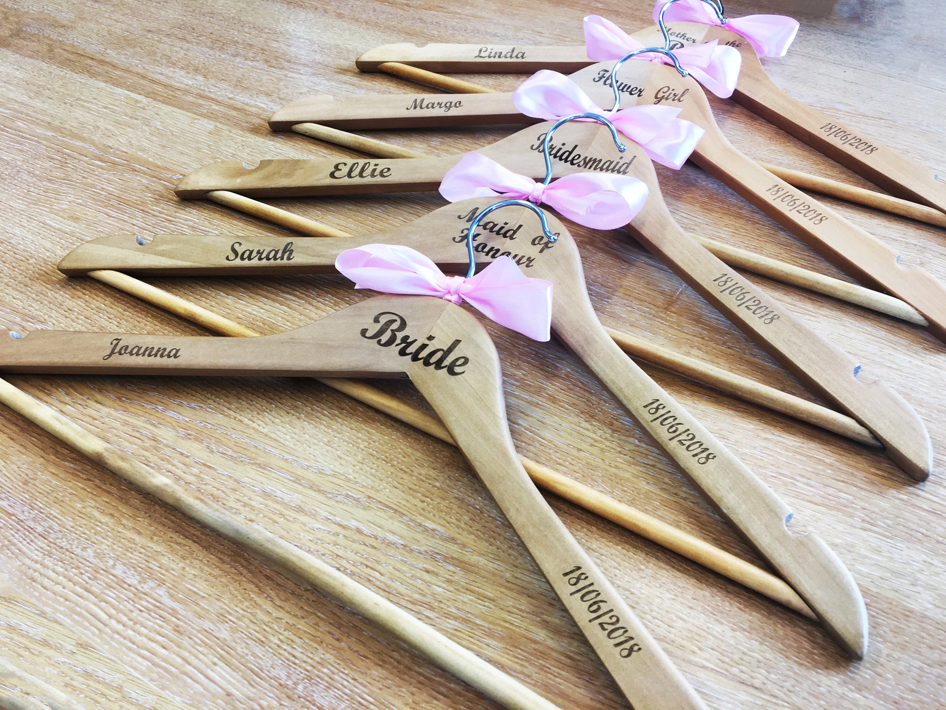 Personalised Natural Wooden Hangers