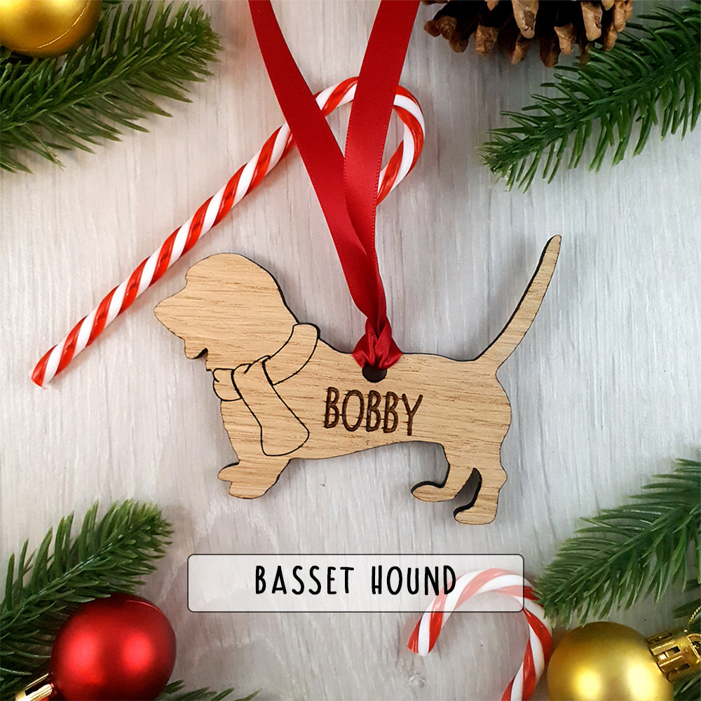 Personalised Dog Christmas Tree Decoration - Over 80+ Breeds!