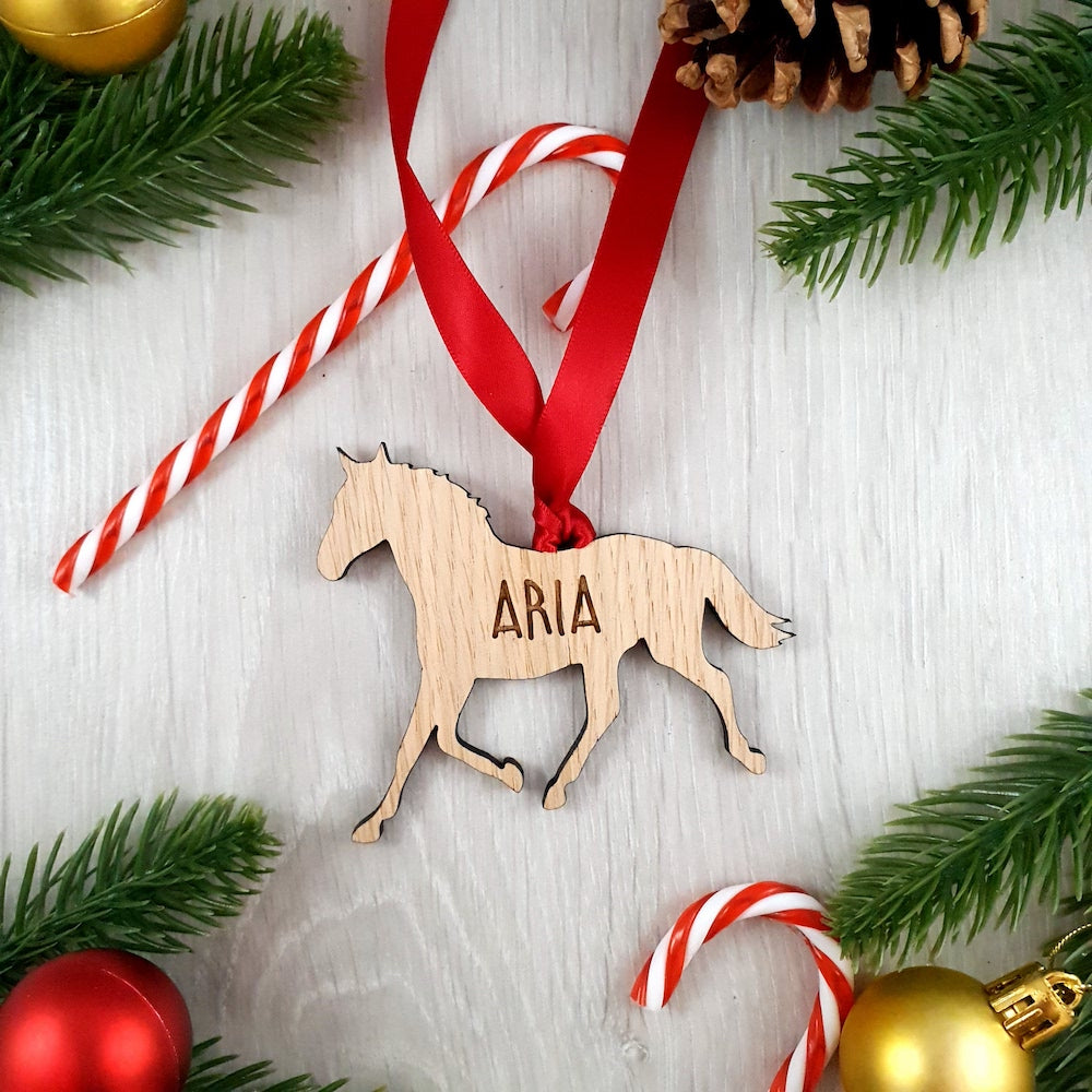 Personalised Horse Christmas Tree Decoration