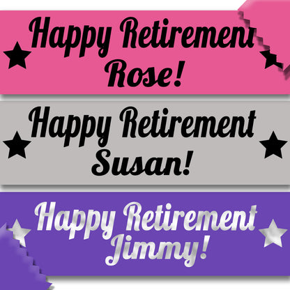 Personalised Happy Retirement Banner