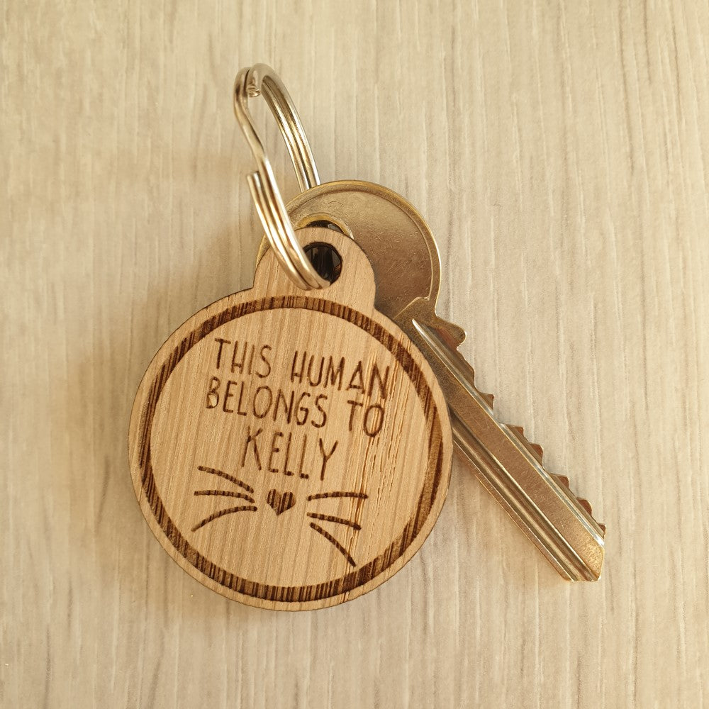 This human belongs to - Personalised Keyring