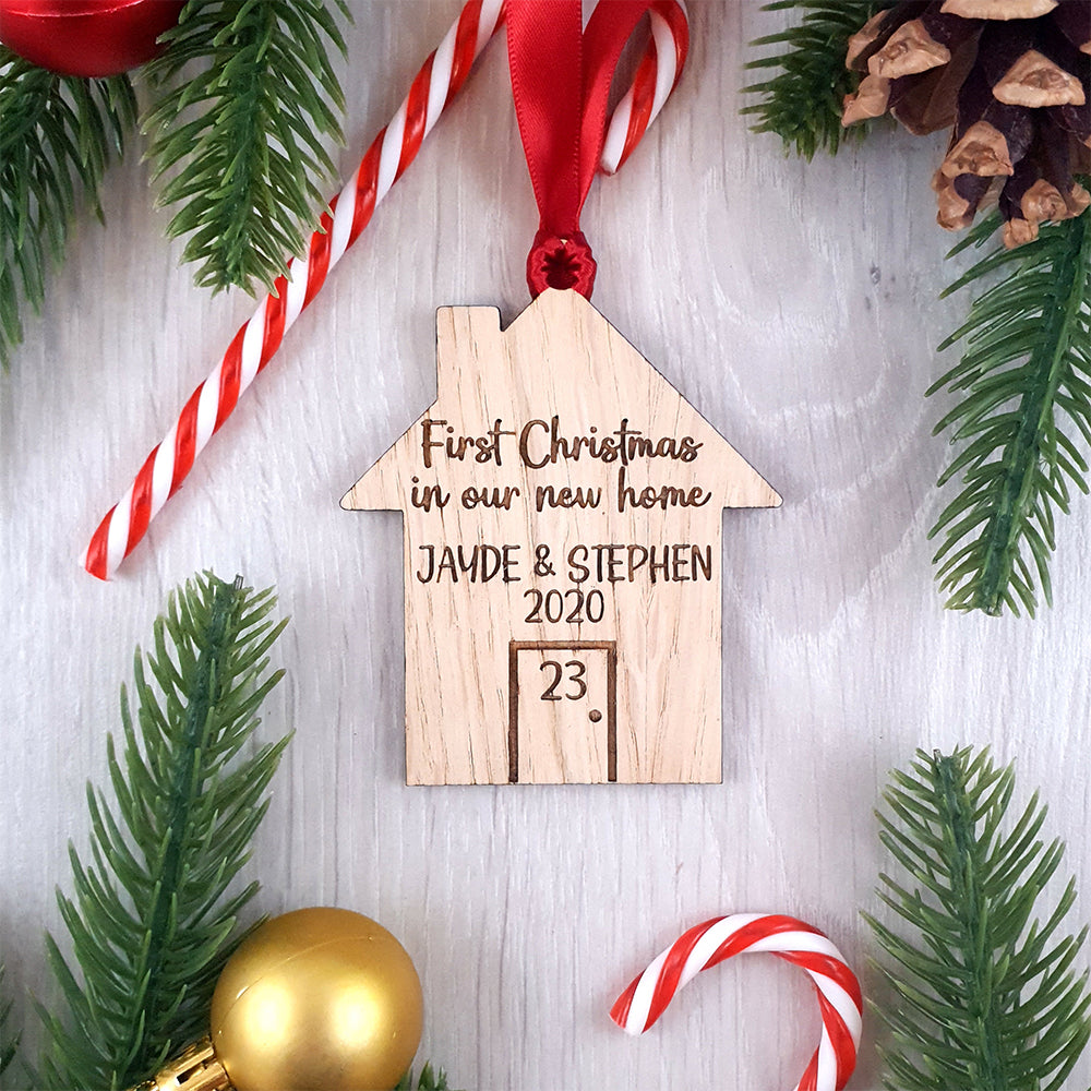 Personalised First Christmas in Lockdown 2020 Bauble - Names and Door Number