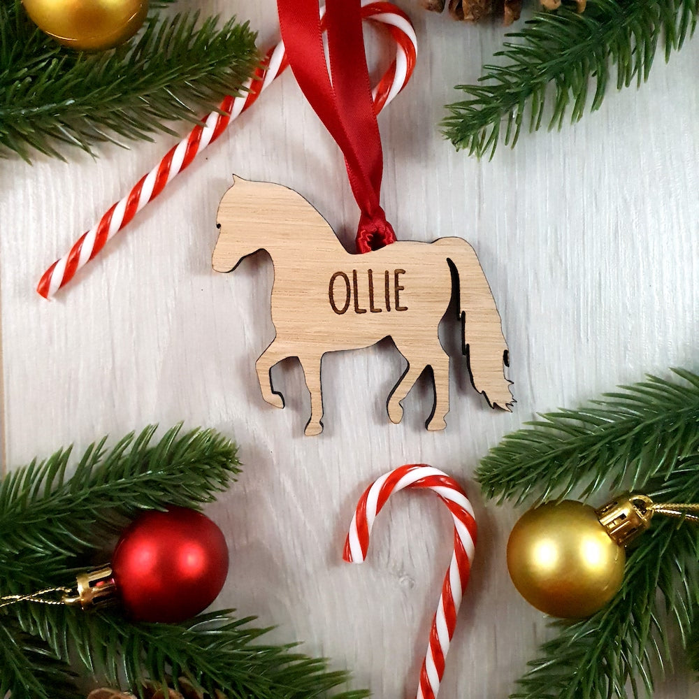 Personalised Pony Christmas Tree Decoration